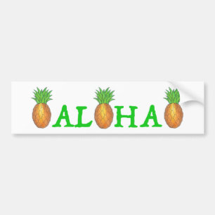 ALOHA Tropische Hawaii Pineapple Bumpersticker