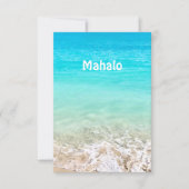 Aloha Tropische Hawaiiaanse Oceaan Bedankkaart (Voorkant)