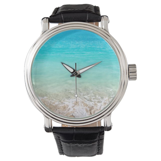 Aloha Tropische Hawaiiaanse Oceaan Horloge (Voorkant)