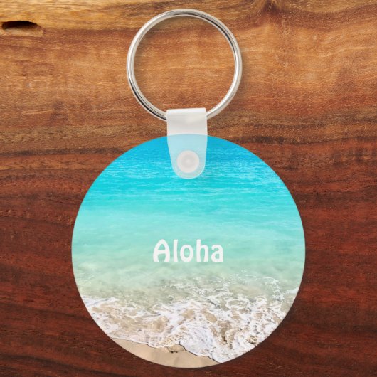 Aloha Tropische Hawaiiaanse Oceaan Sleutelhanger (Voorkant)