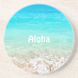 Aloha Tropische Hawaiiaanse Oceaan Zandsteen Onderzetter