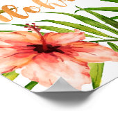 Aloha Tropische Hawaiian Floral Waterverf Poster (Hoek)