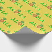 ALOHA Tropische Hawaiian Island Pineappel Fruit Cadeaupapier (Hoek)