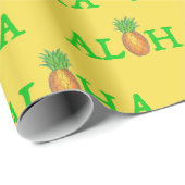 ALOHA Tropische Hawaiian Island Pineappel Fruit Cadeaupapier (Rol Hoek)