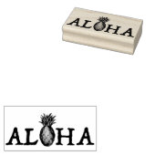 ALOHA Tropische Hawaiian Island Pineappel Fruit Rubberstempel (Gestempeld)