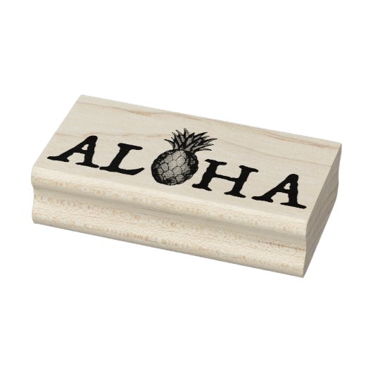 ALOHA Tropische Hawaiian Island Pineappel Fruit Rubberstempel (Stempel)