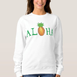 ALOHA Tropische Hawaiian Island Pineappel Fruit Trui