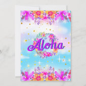 Aloha Tropische Hawaiian Luau Graduation Party Kaart (Achterkant)