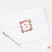 Aloha Tropische Hibiscus Luau Birthday Party Vierkante Sticker (Envelop)