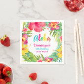 Aloha Tropische Hibiscus Luau Feest Verjaardag Pap Servet (Insitu)