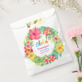 Aloha Tropische Hibiscus Luau Verjaardag Bedankzakje (Gezegeld)