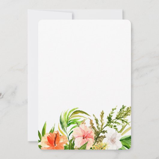 Aloha Tropische Housewarming Party Uitnodiging (Achterkant)