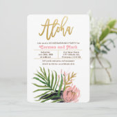 Aloha Tropische Huis Verwarmingsfeest Uitnodiging (Staand voorkant)