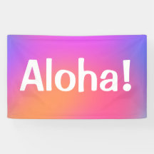 Aloha! Tropische kleuren Luau Banner