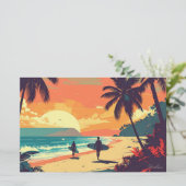 Aloha tropische kunst blanco briefpapier (Staand voorkant)