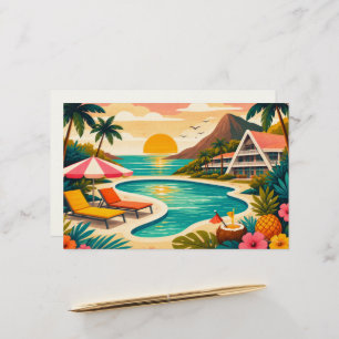 Aloha tropische kunst blanco briefpapier