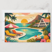 Aloha tropische kunst blanco briefpapier (Voorkant)