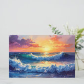 Aloha tropische kunst blanco briefpapier (Staand voorkant)