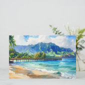 Aloha tropische kunst blanco briefpapier (Staand voorkant)