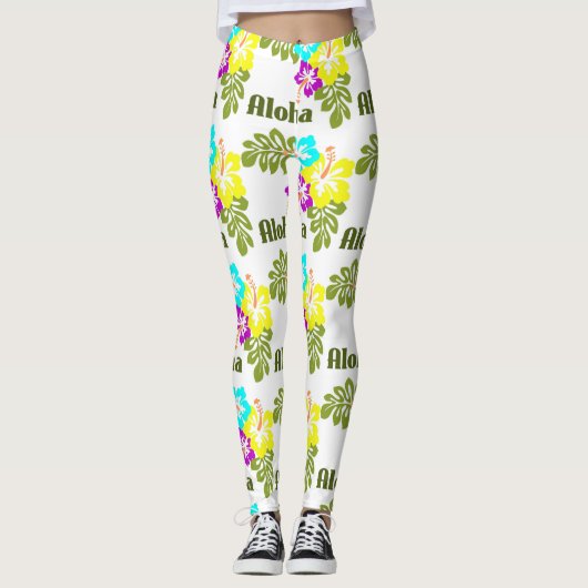Aloha Tropische Leggings (Voorkant)