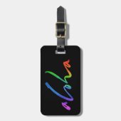 Aloha Tropische Lettering Hawai'i Kalligrafie Bagagelabel (Voorkant verticaal)