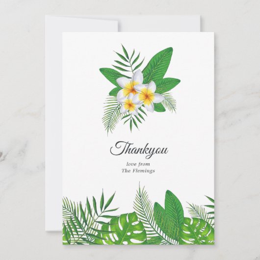 Aloha Tropische Luau Beach bruiloft Bedankkaart (Voorkant)