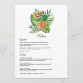 Aloha Tropische Luau Beach bruiloft Menu (Voorkant)