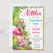 Aloha Tropische Luau Graduation Party Kaart (Voorkant)