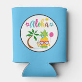Aloha Tropische Luau Partij Blikjeskoeler (Achterkant)