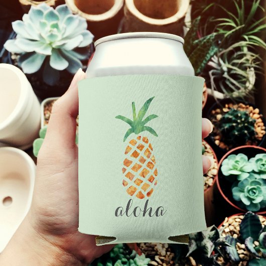Aloha tropische Waterverf ananas Blikjeskoeler
