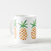 Aloha tropische Waterverf ananas Koffiemok (Voorkant links)