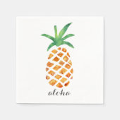 Aloha tropische Waterverf ananas Servetten (Voorkant)