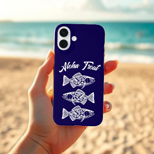 Aloha Trout-Blue Hawaiian Case-Mate iPhone Case