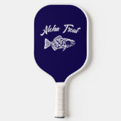 Aloha Trout-Blue Hawaiian Pickleball Paddle (Achterkant)