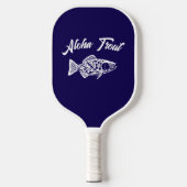 Aloha Trout-Blue Hawaiian Pickleball Paddle (Voorkant)