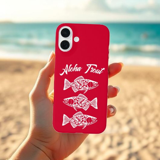 Aloha Trout-Hawaiian Cherry Red Case-Mate iPhone Case