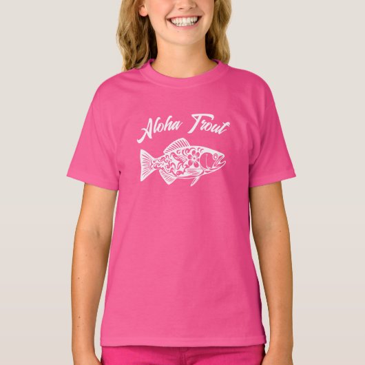 Aloha Trout-Hawaiian Fisherman Style T-shirt (Voorkant)