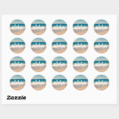 Aloha Turquoise Aqua Beach Foto Ronde Sticker (Vel)