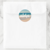 Aloha Turquoise Aqua Beach Foto Ronde Sticker (Tas)