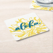 Aloha Turquoise Cereus Flowers Onderzetters (Schuin)