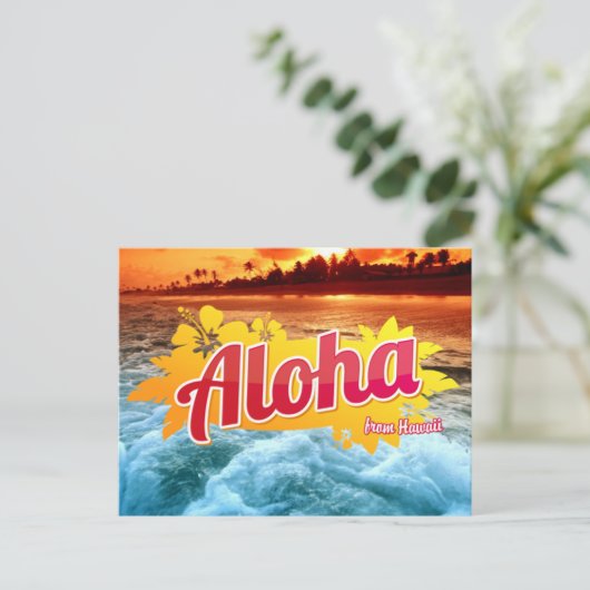 Aloha uit Hawaï Ansichtkaart Briefkaart (Staand voorkant)