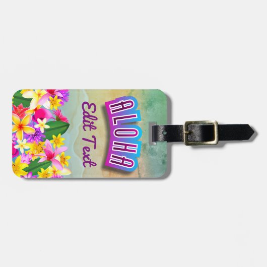 Aloha uit Hawaii Bagagelabel (Voorkant horizontaal)