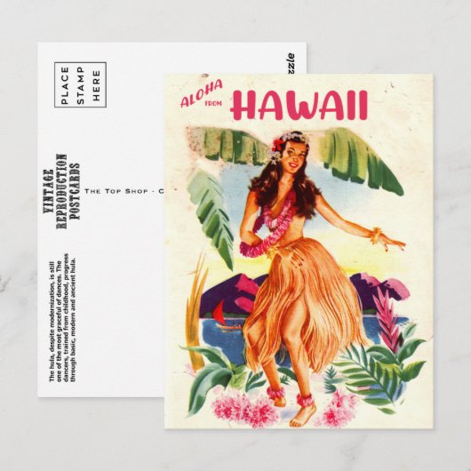 Aloha uit Hawaii Briefkaart (Voorkant / Achterkant)