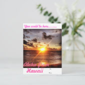 Aloha uit Hawaii Briefkaart (Staand voorkant)