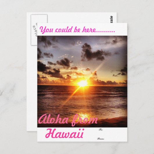Aloha uit Hawaii Briefkaart (Voorkant / Achterkant)
