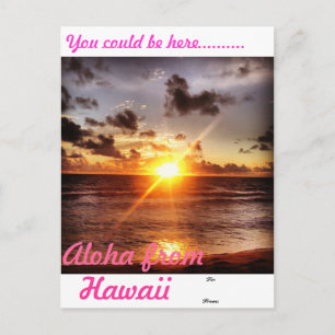 Aloha uit Hawaii Briefkaart