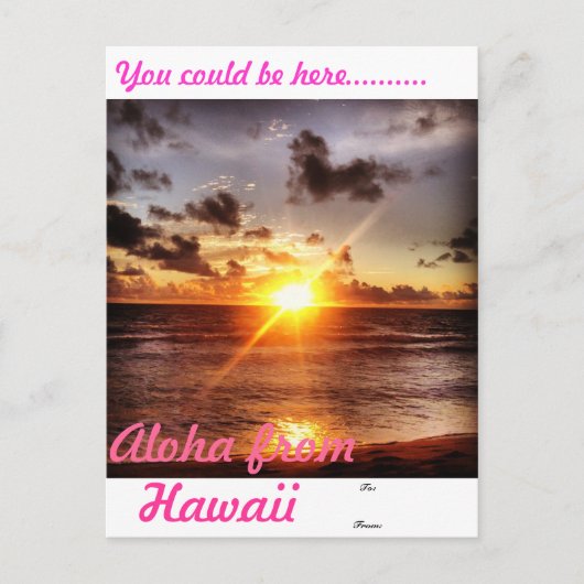Aloha uit Hawaii Briefkaart (Voorkant)