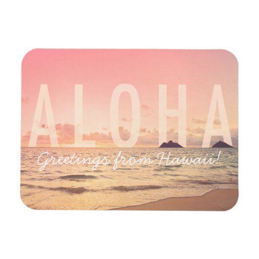 Aloha uit Hawaii Magnet Magneet (Horizontaal)
