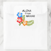 Aloha uit Hawaii Vierkante Sticker (Tas)