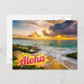 Aloha uit het Briefkaart Hawaï (Voorkant / Achterkant)
